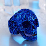 Garden Flower Skull Ring