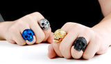 Garden Flower Skull Ring