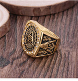 Pyramid Eye Gold Ring