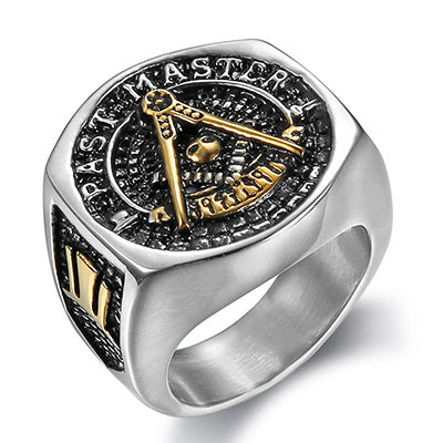 Masonic Gold and Silver Ring